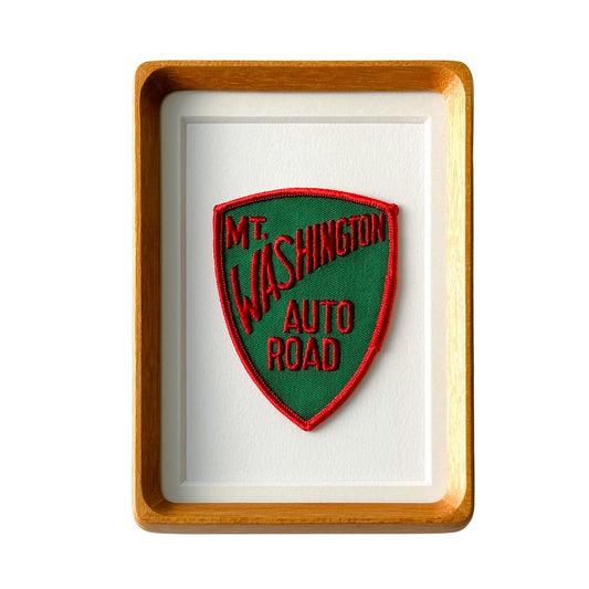 New Hampshire Mt. Washington Auto Road White Mountains Vintage Framed Travel Patch