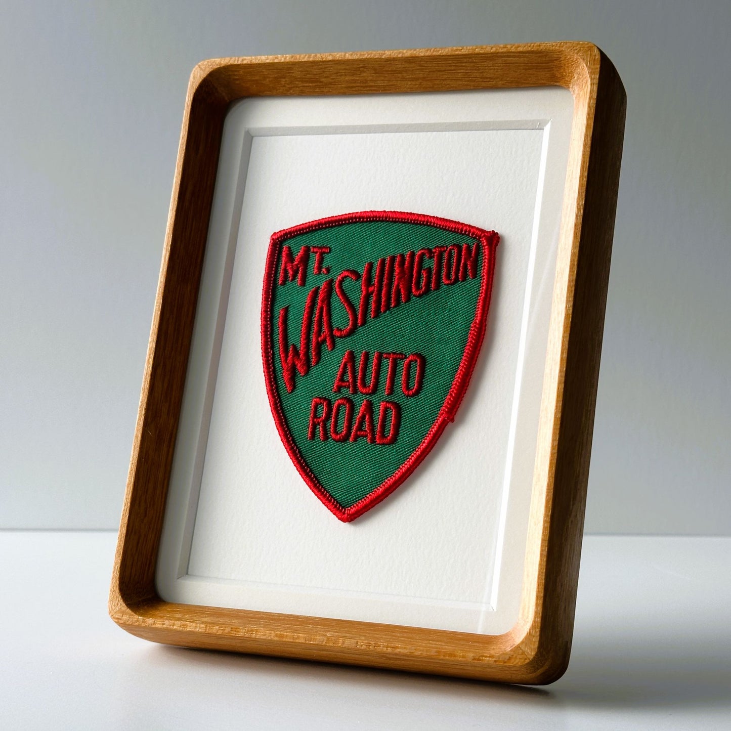 New Hampshire Mt. Washington Auto Road White Mountains Vintage Framed Travel Patch
