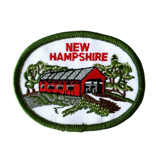 New Hampshire Red Covered Bridge Vintage Patch