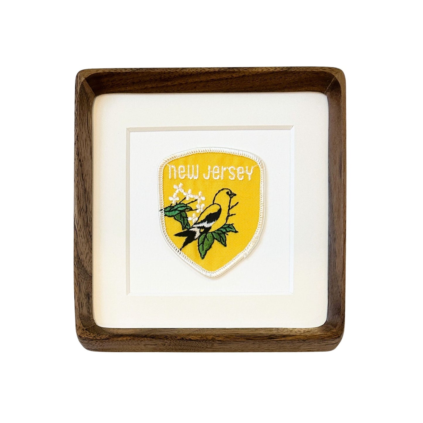 New Jersey Large Vintage Framed Travel Patch