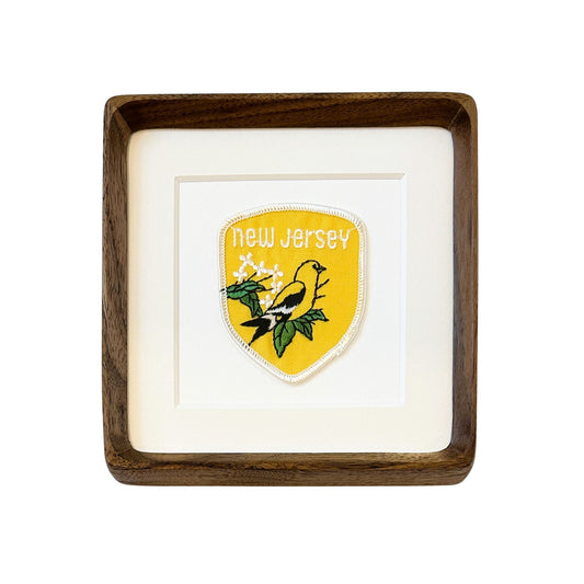 New Jersey Large Vintage Framed Travel Patch