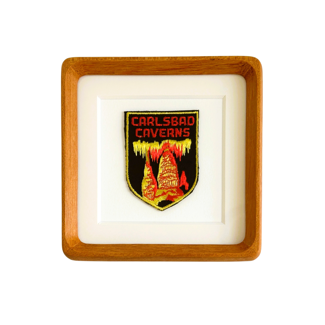 New Mexico Carlsbad Caverns Vintage Framed Travel Patch