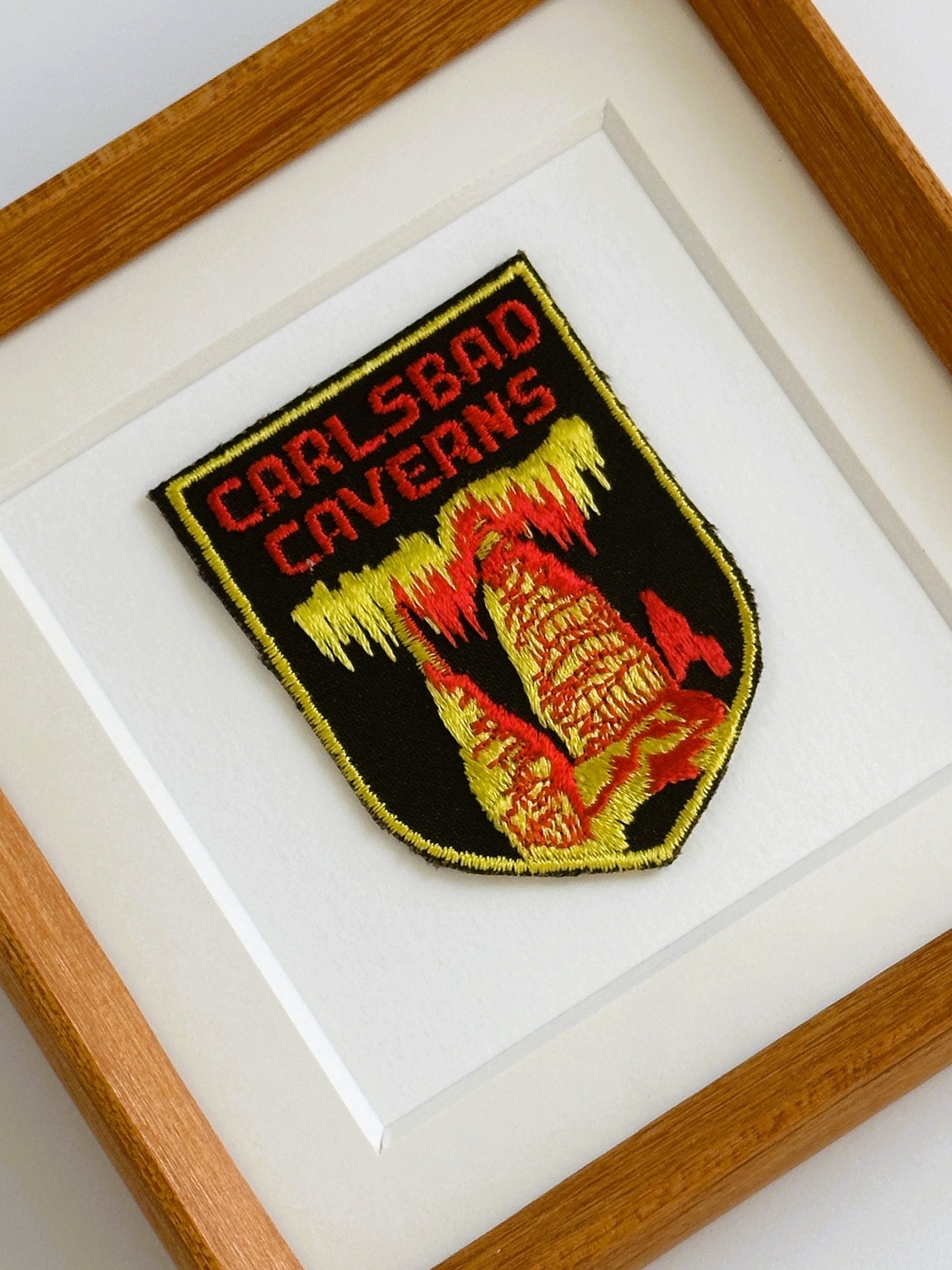 New Mexico Carlsbad Caverns Vintage Framed Travel Patch