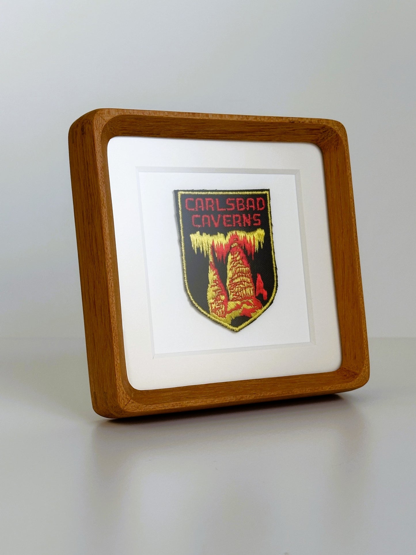 New Mexico Carlsbad Caverns Vintage Framed Travel Patch