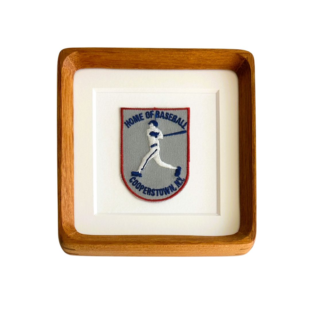 New York Cooperstown Home of Baseball Vintage Framed Travel Patch
