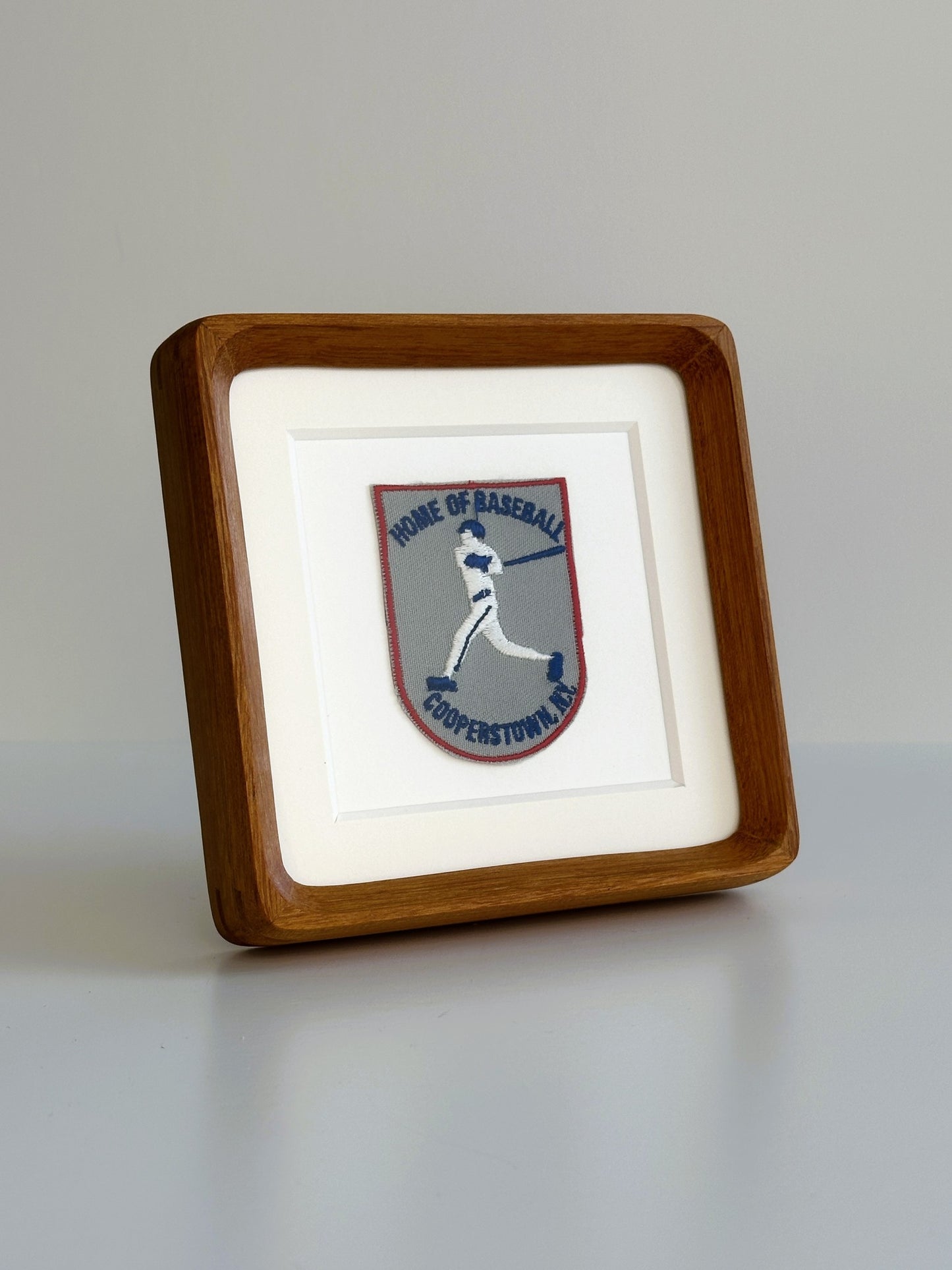 New York Cooperstown Home of Baseball Vintage Framed Travel Patch
