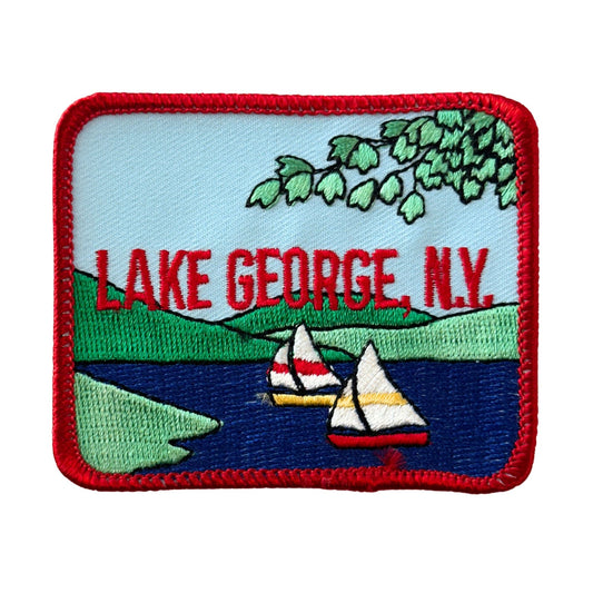 New York Lake George Sailboats Large Vintage Patch