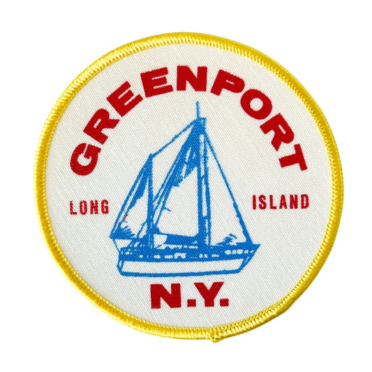 New York Long Island Greenport Sailing Large Vintage Patch