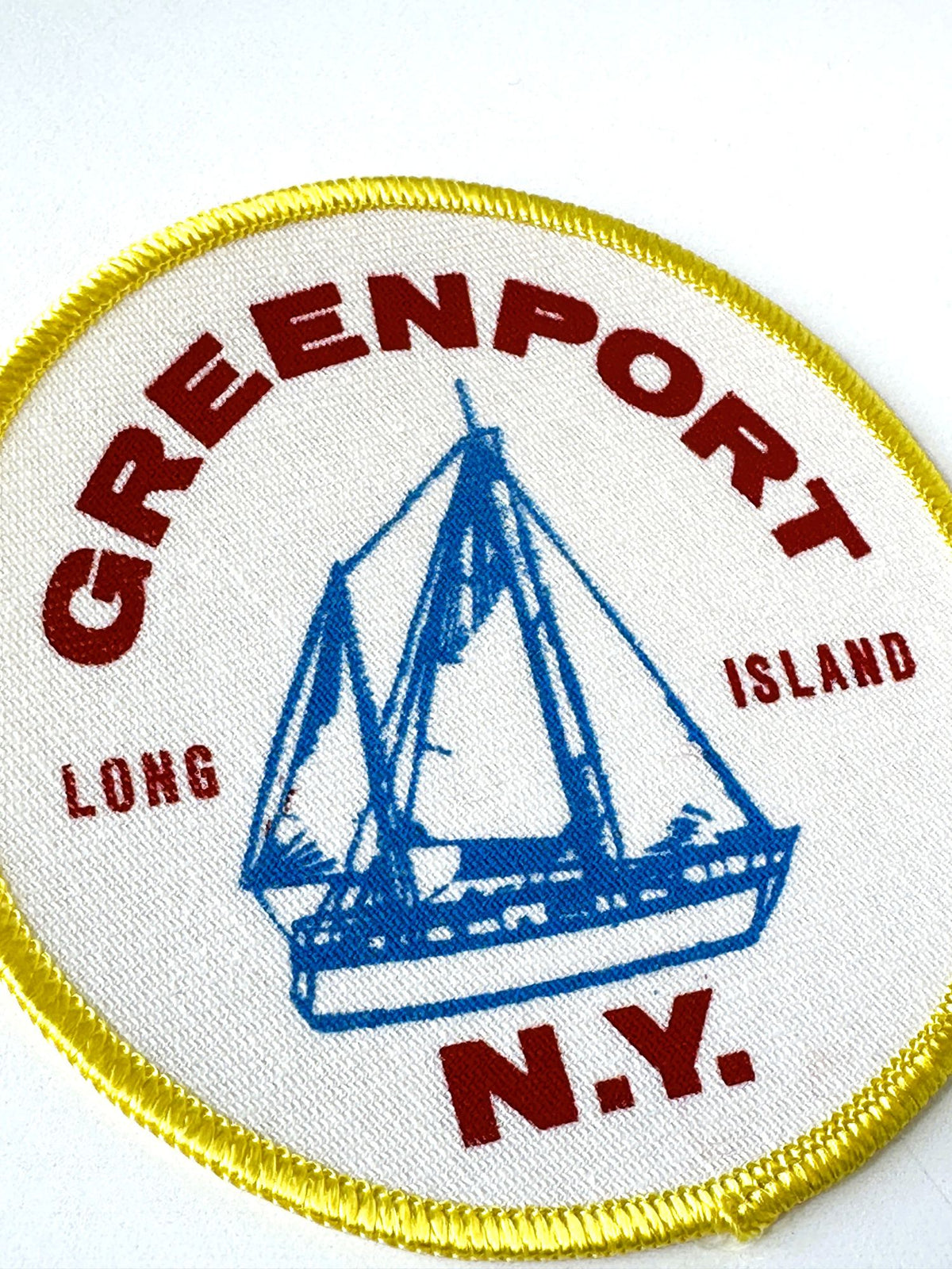 New York Long Island Greenport Sailing Large Vintage Patch