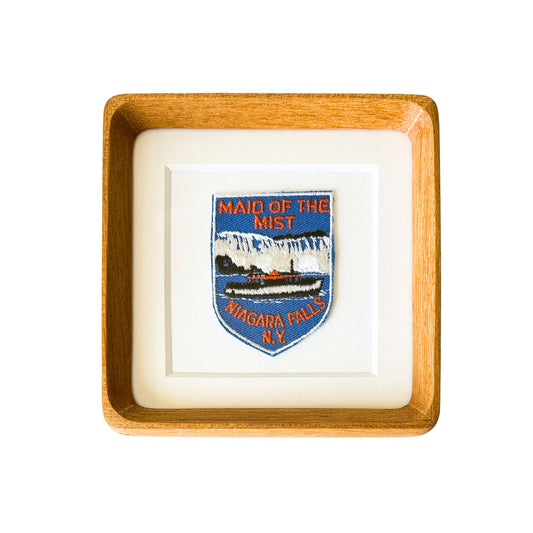 New York Niagra Falls Maid of the Mist Vintage Framed Travel Patch