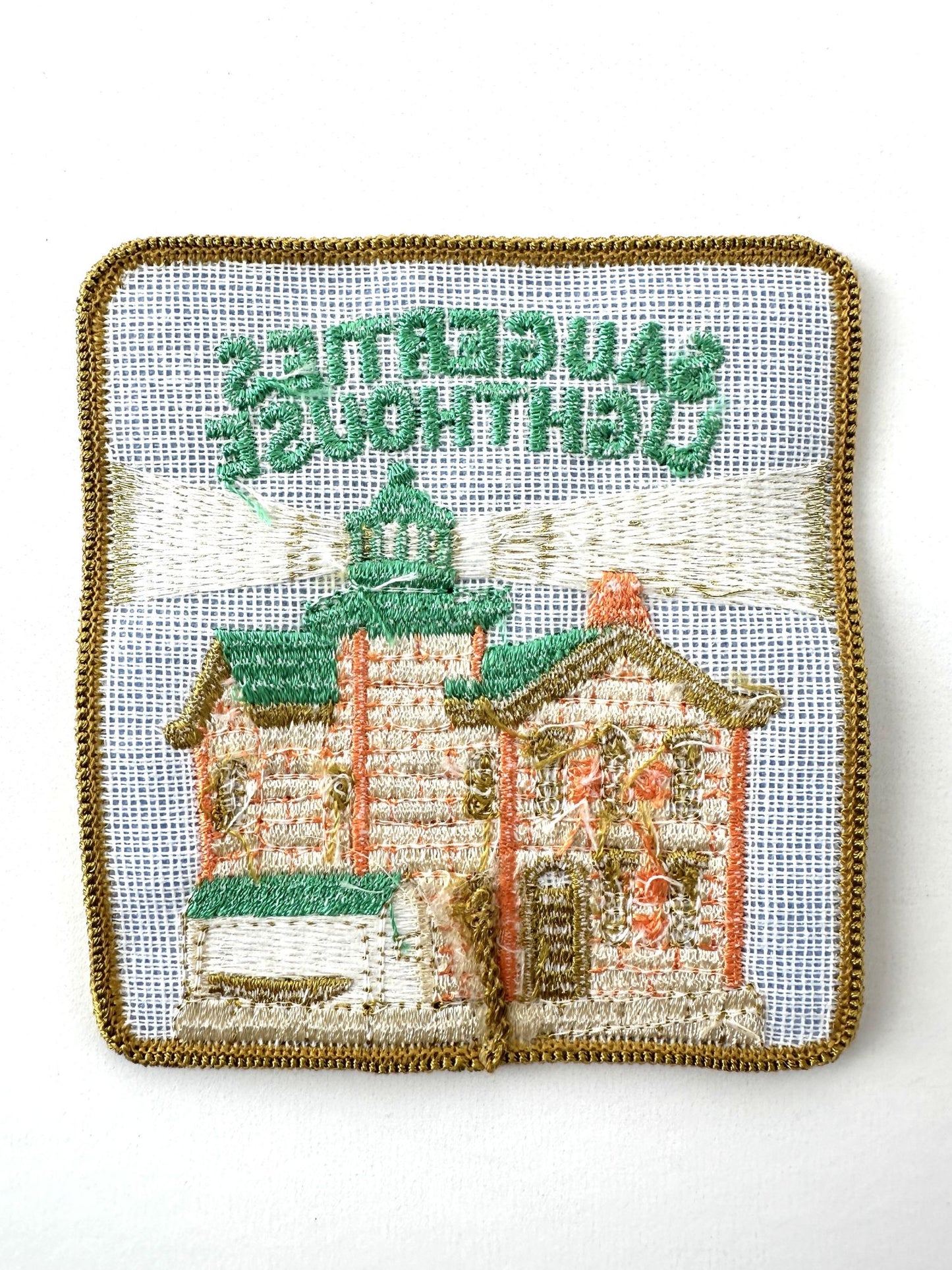 New York Saugerties Lighthouse Hudson River Large Vintage Patch
