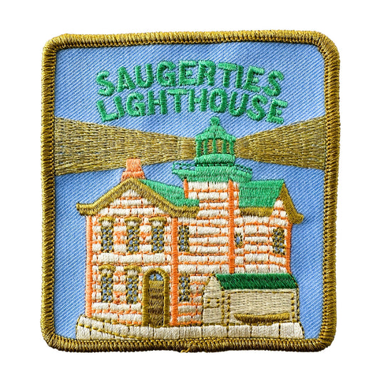 New York Saugerties Lighthouse Hudson River Large Vintage Patch