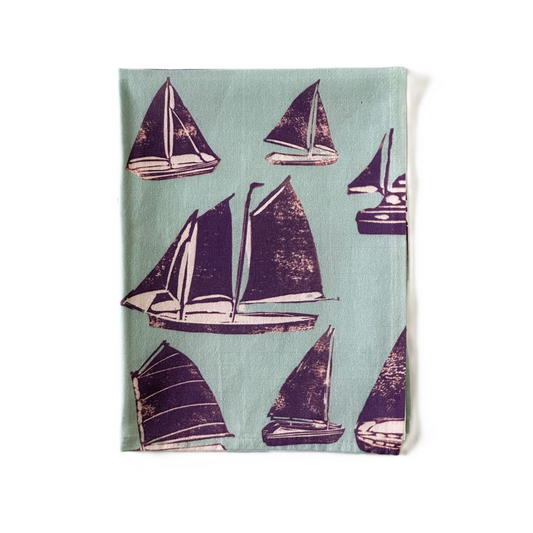 New England Sailing Small Tea Towel