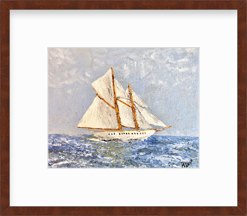 New England Topsail Schooner Painting by Nikki Degn Giclee Art Print