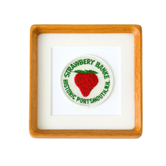 New Hampshire Portsmouth Strawberry Banke Vintage Framed Travel Patch