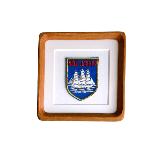 New Jersey Tall Ship Vintage Framed Travel Patch