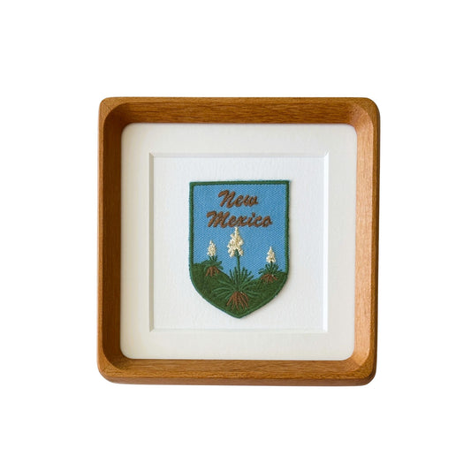 New Mexico State Flower Yuccas Vintage Framed Travel Patch