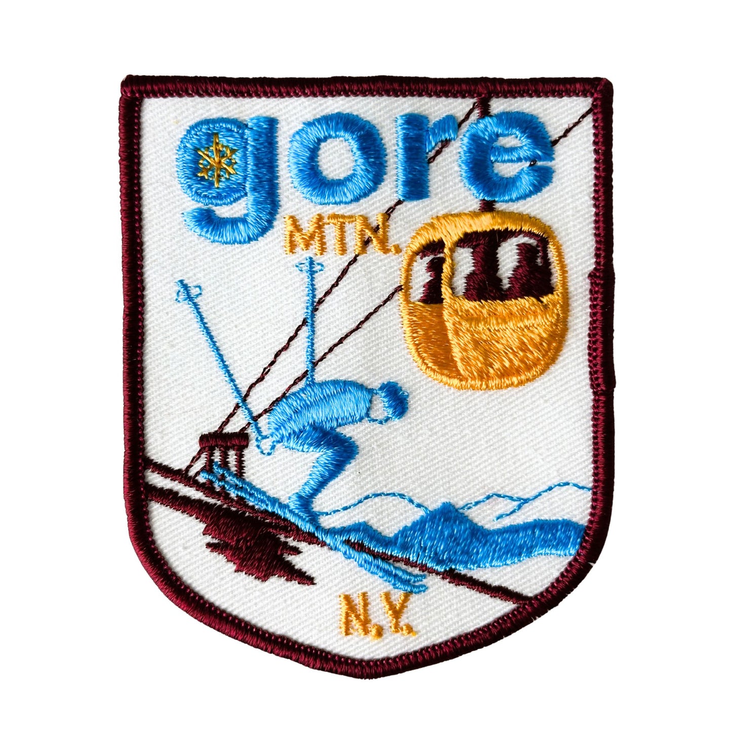New York Gore Mountain Ski Resort Adirondack Mountains Vintage Patch