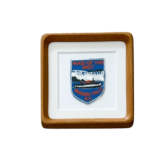 New York Niagra Falls Maid of the Mist Vintage Framed Travel Patch