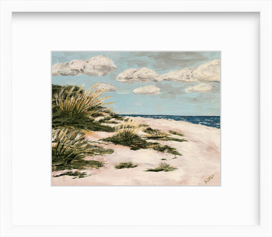 North Carolina Outer Banks Beach Dunes Painting Giclee Print