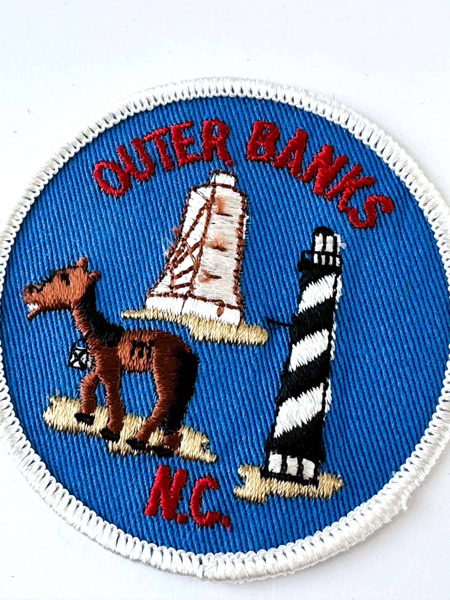 North Carolina Outer Banks Round Vintage Patch