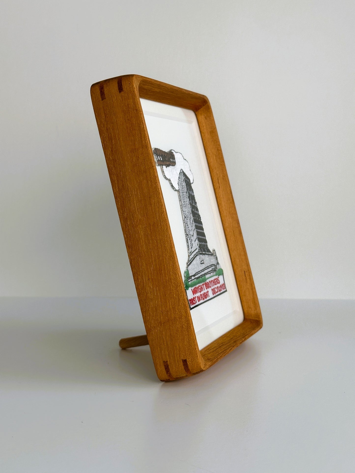 North Carolina Outer Banks Wright Brothers Monument Vintage Framed Travel Patch