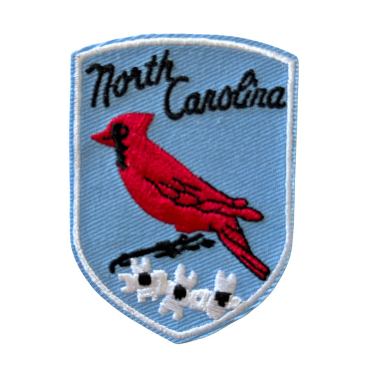North Carolina State Bird Red Cardinal Vintage Patch