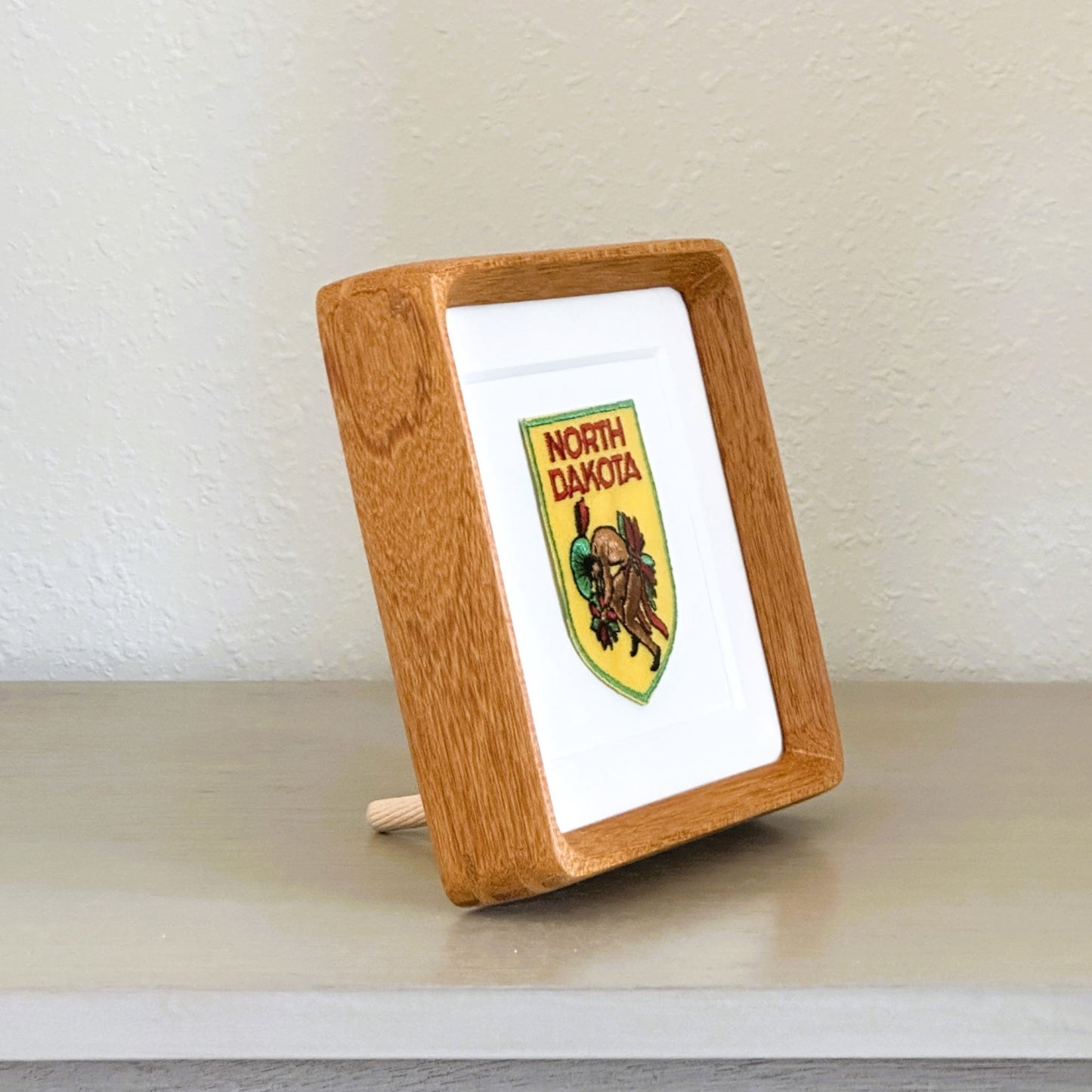 North Dakota Native American Vintage Framed Travel Patch
