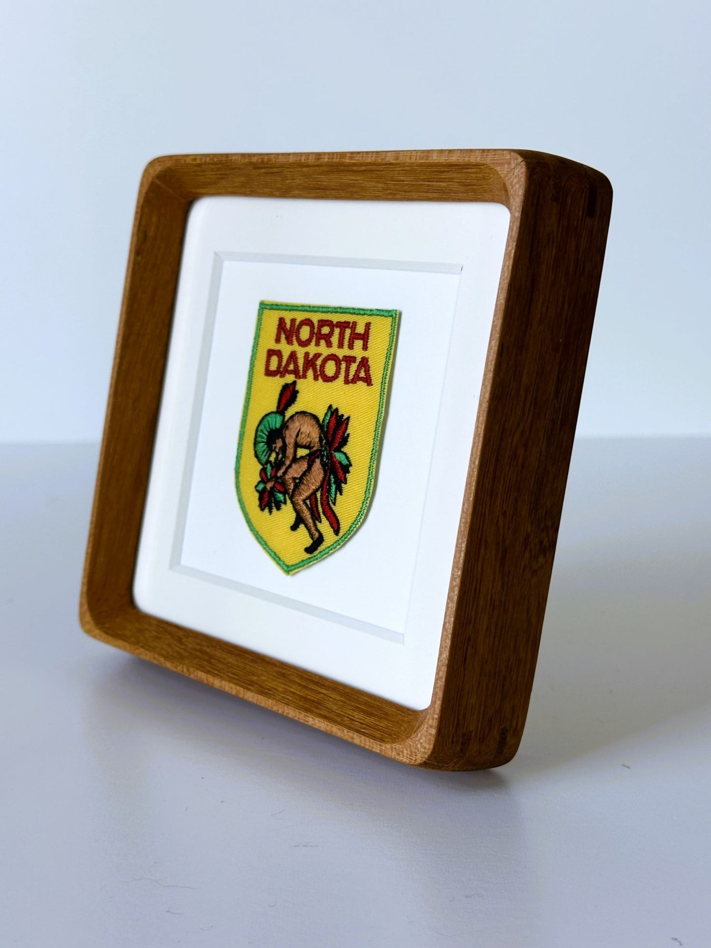 North Dakota Native American Vintage Framed Travel Patch
