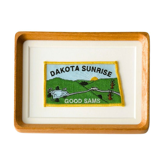 North Dakota South Dakota Sunrise Good Sam RV Camping Vintage Framed Travel Patch