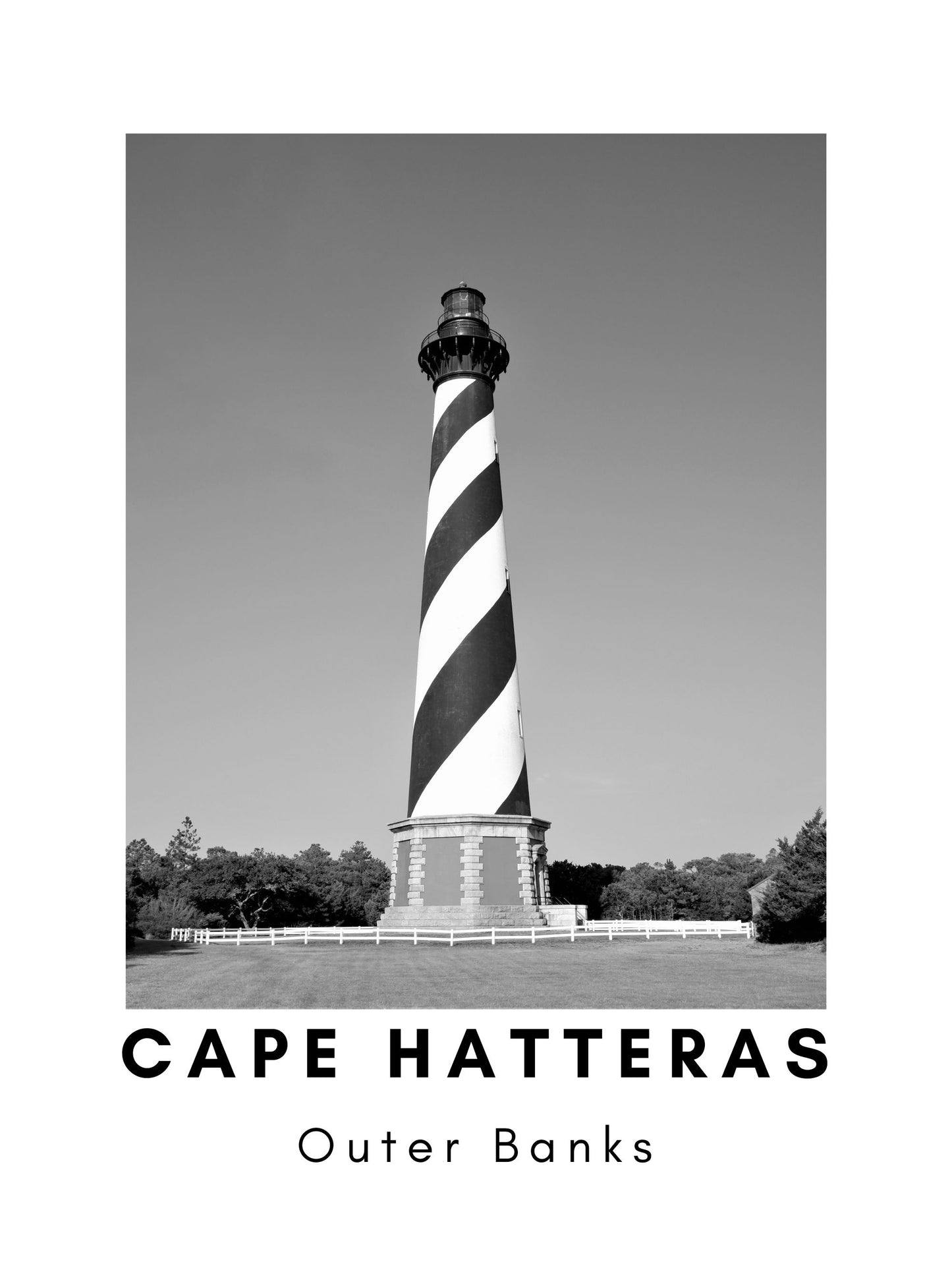 North Carolina Outer Banks Cape Hatteras Lighthouse Giclee Travel Print