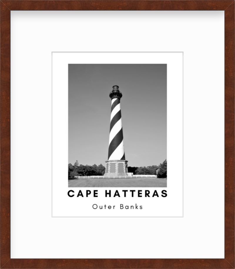 North Carolina Outer Banks Cape Hatteras Lighthouse Giclee Travel Print