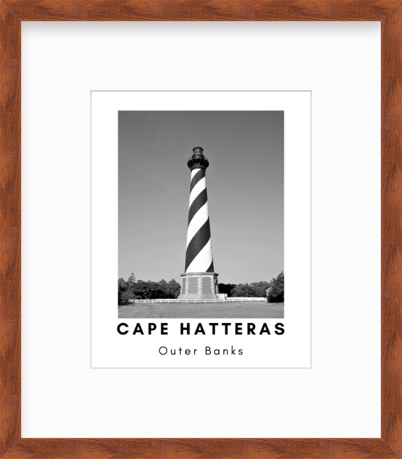 North Carolina Outer Banks Cape Hatteras Lighthouse Giclee Travel Print