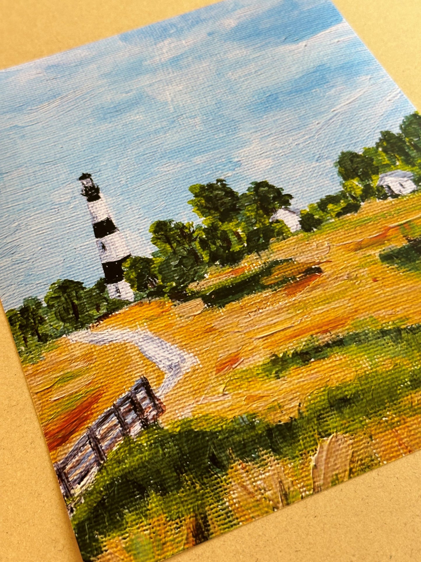 North Carolina Outer Banks Bodie Island Lighthouse Painting Giclee Art Print
