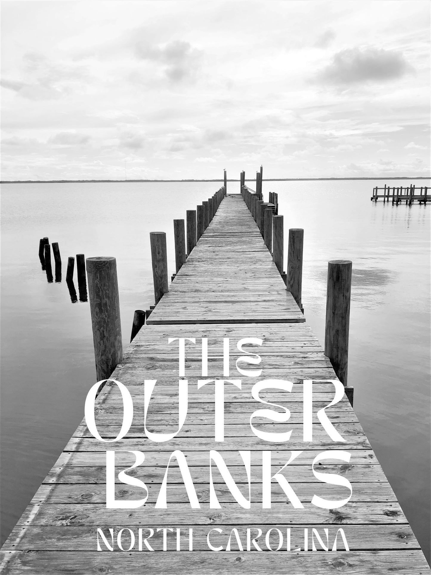 North Carolina Outer Banks Dock at Duck Giclee Travel Print