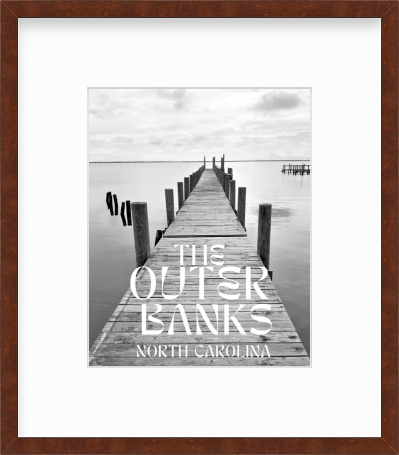North Carolina Outer Banks Dock at Duck Giclee Travel Print