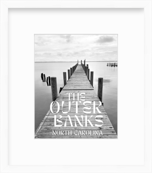 North Carolina Outer Banks Dock at Duck Giclee Travel Print