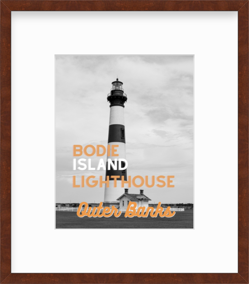 North Carolina Outer Banks Bodie Island Lighthouse Giclee Travel Print