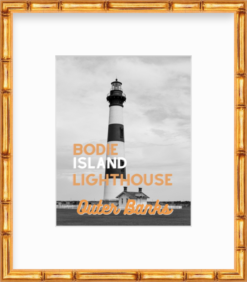 North Carolina Outer Banks Bodie Island Lighthouse Giclee Travel Print