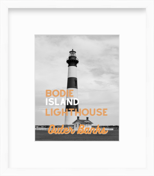 North Carolina Outer Banks Bodie Island Lighthouse Giclee Travel Print