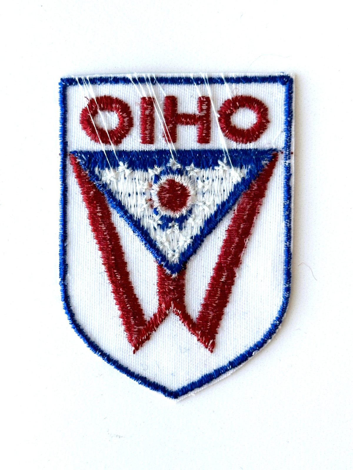 Ohio State Flag Red White and Blue Vintage Patch