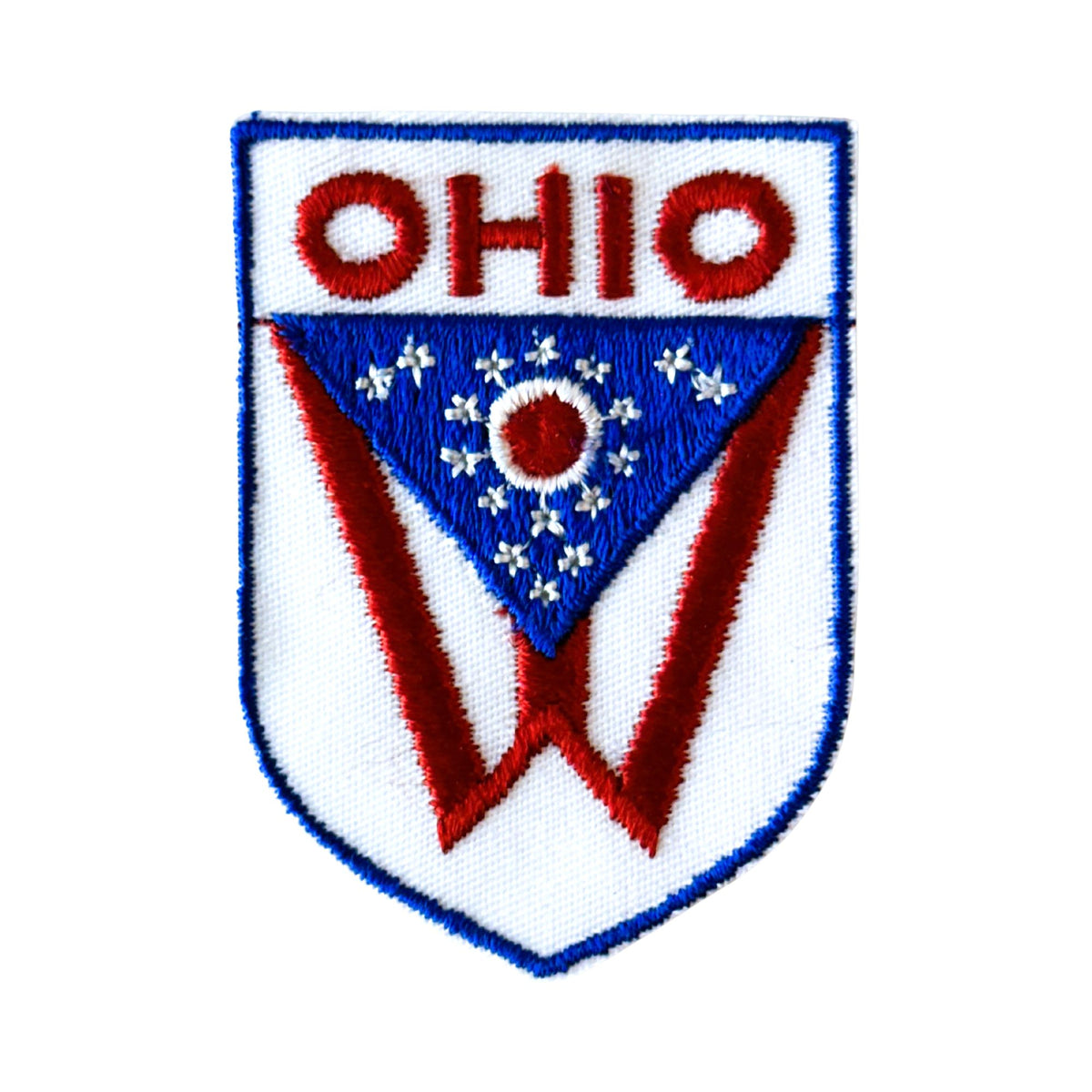 Ohio State Flag Red White and Blue Vintage Patch