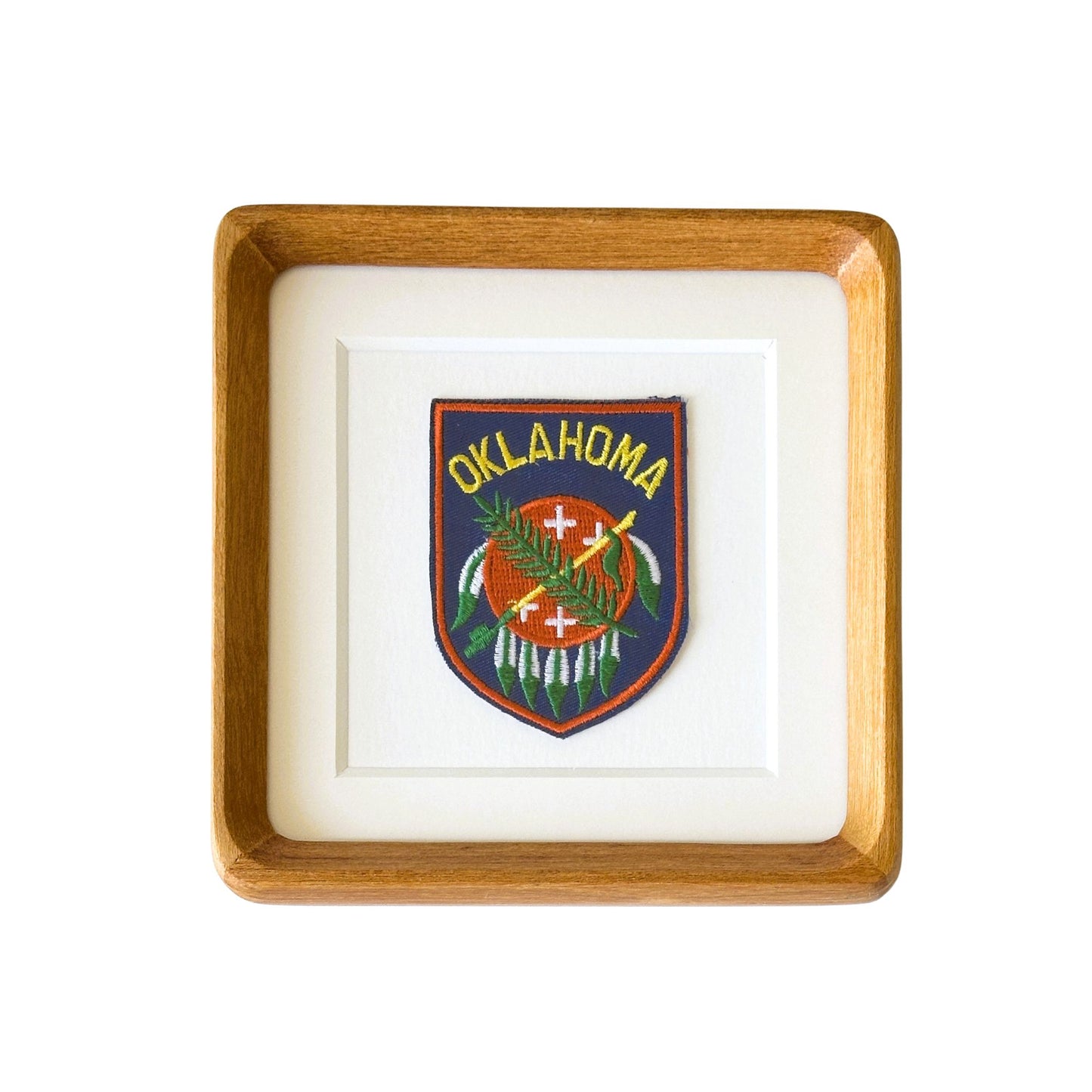 Oklahoma State Vintage Framed Travel Patch
