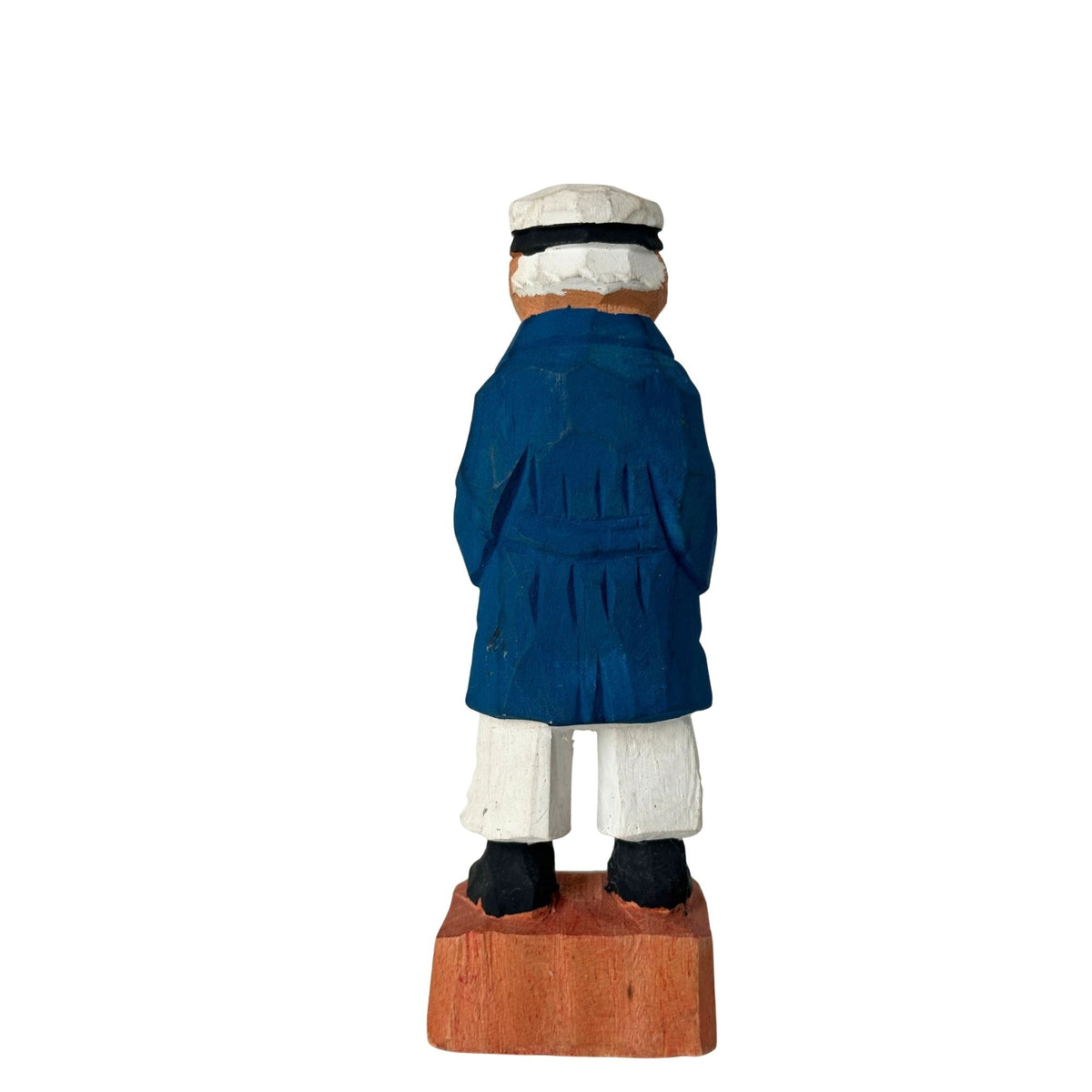 American Old Salt Sea Captain with Pipe and Blue Coat 6.25 Inches Tall