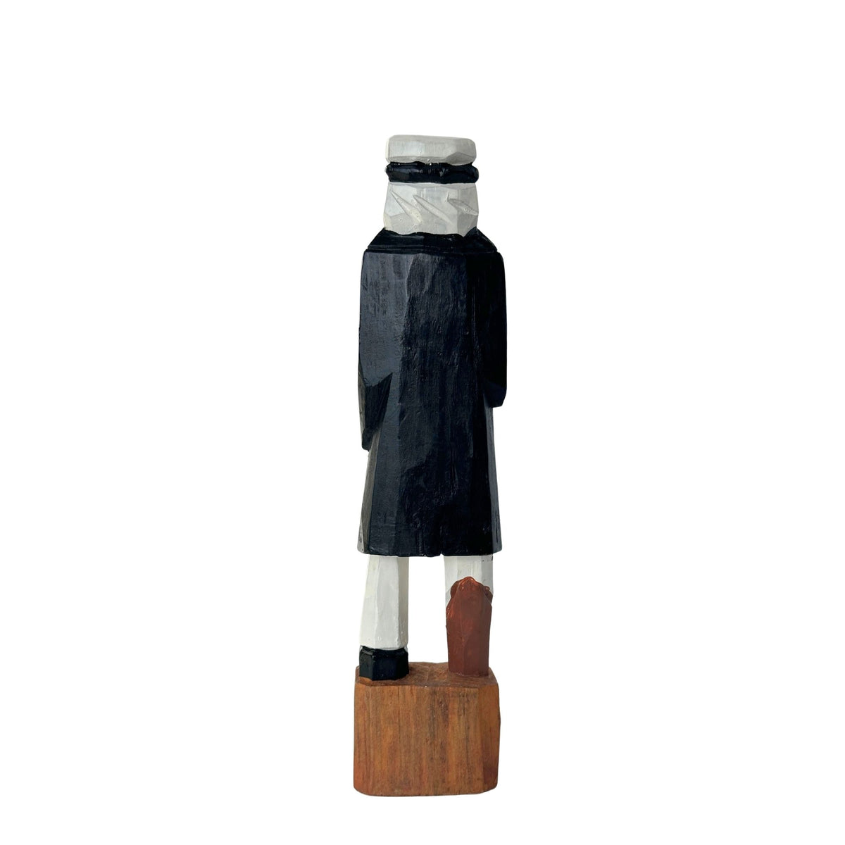 American Old Salt Sea Captain with Pipe, Fist, and Peg Leg Wood Vintage 8 Inches Tall