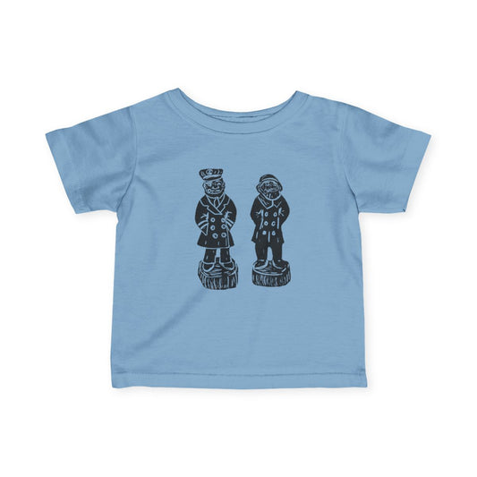 American Nautical Old Salt & Sea Captain Infant and Toddler Unisex T-Shirt, Light Blue