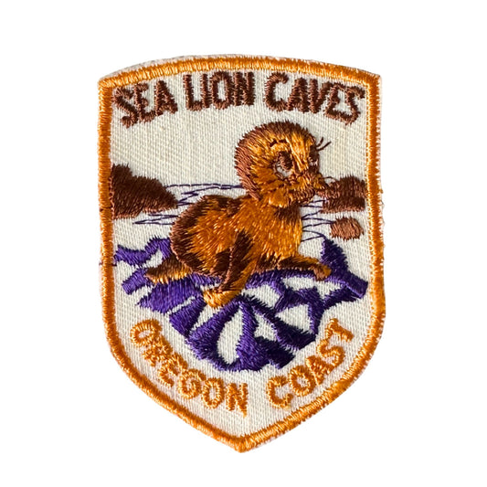 Oregon Coast Sea Lion Caves Vintage Patch
