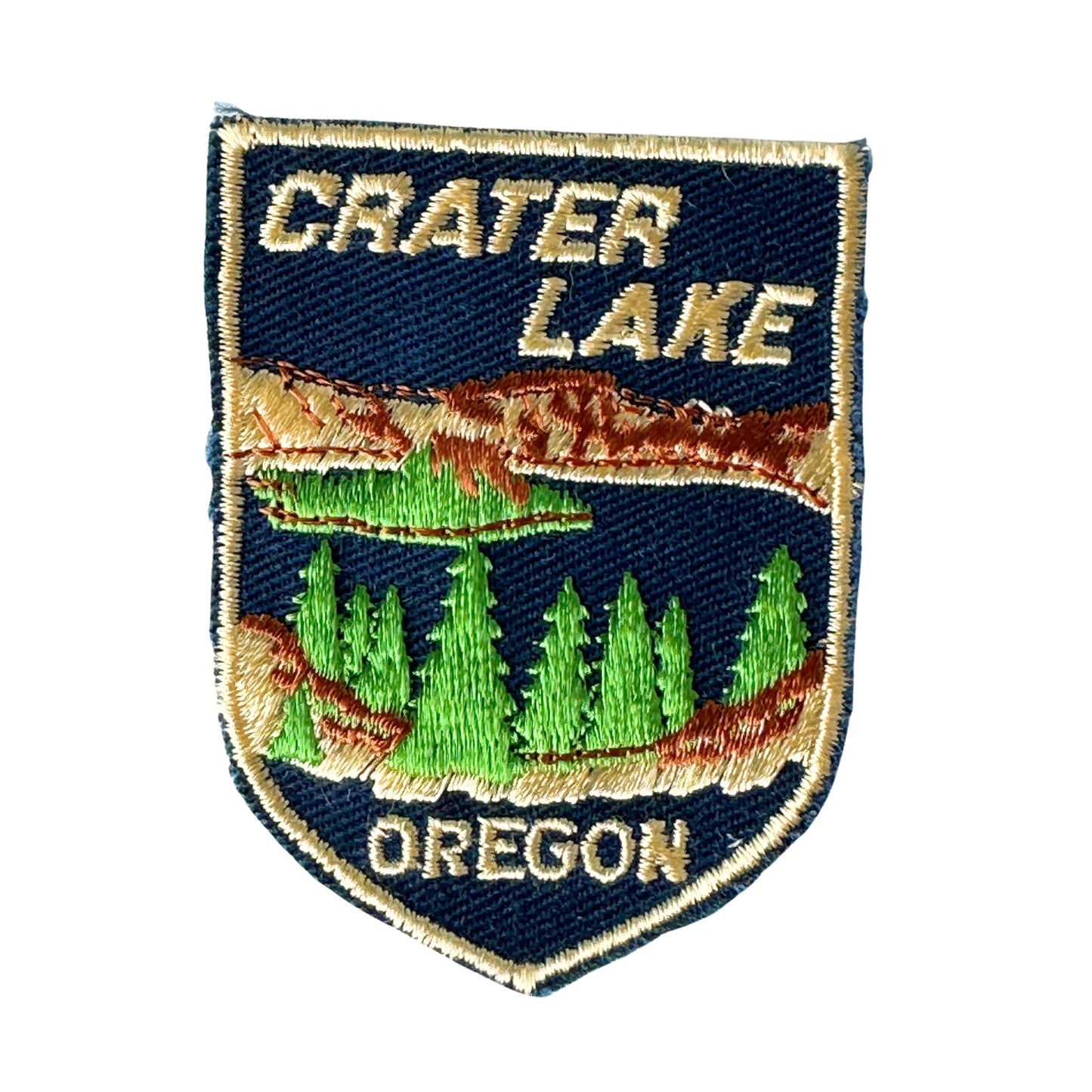 Oregon Crater Lake Navy Blue Vintage Patch