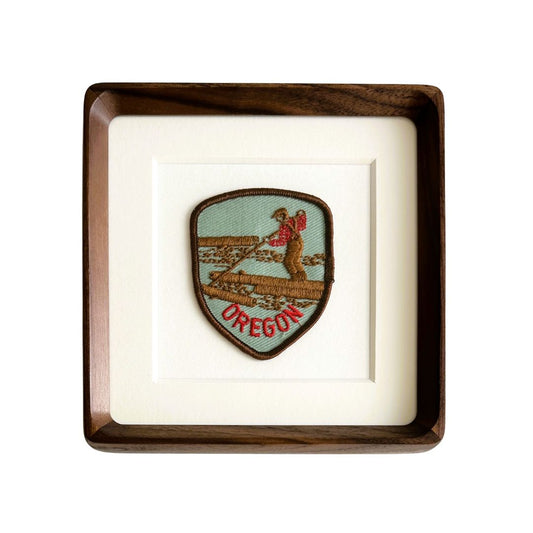Oregon Logging Vintage Framed Travel Patch
