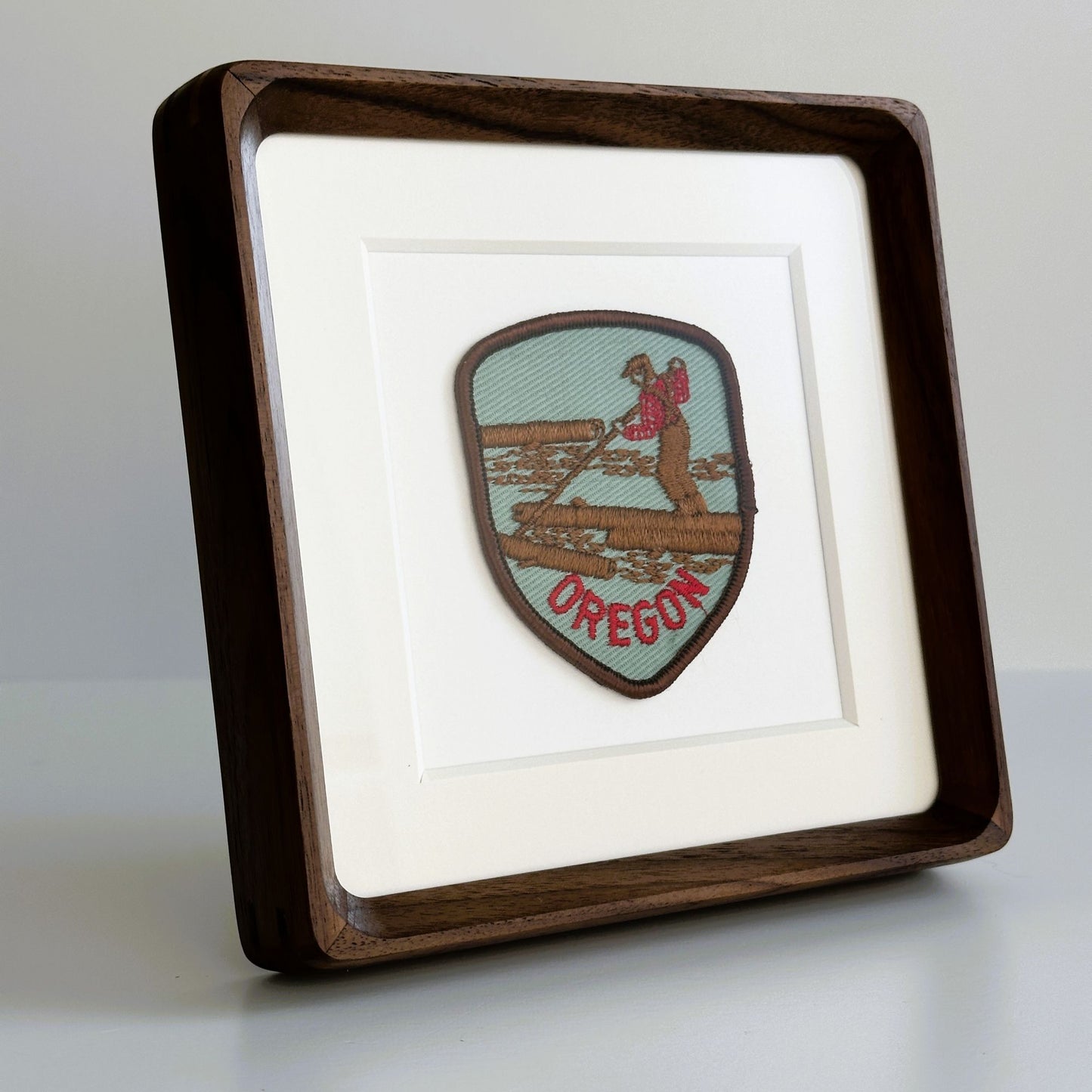 Oregon Logging Vintage Framed Travel Patch